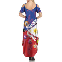 Personalised Philippines Billiards Family Matching Summer Maxi Dress and Hawaiian Shirt Cue With Balls Flag Style - Wonder Print Shop