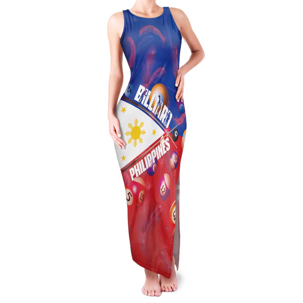 Personalised Philippines Billiards Family Matching Tank Maxi Dress and Hawaiian Shirt Cue With Balls Flag Style - Wonder Print Shop