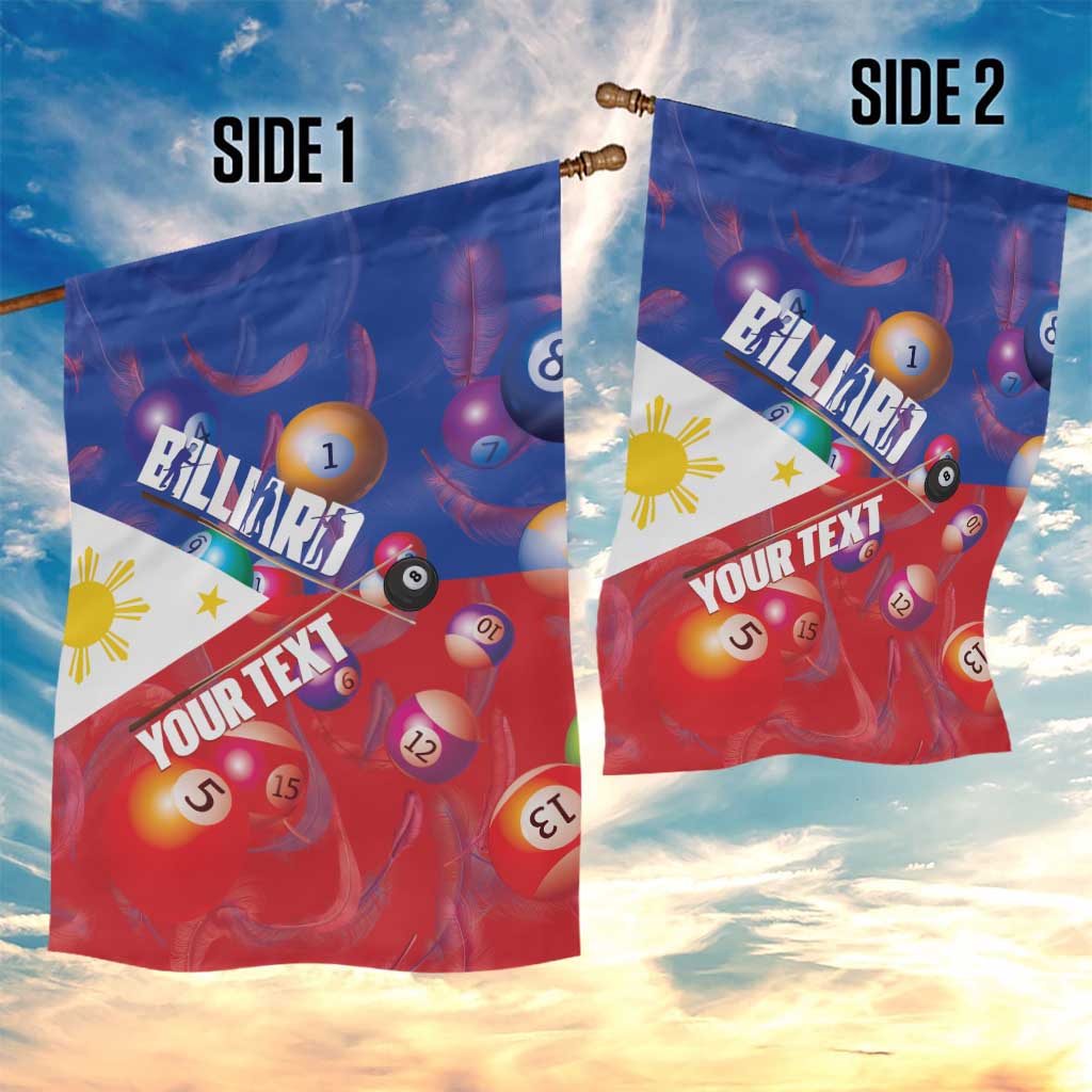 Personalised Philippines Billiards Garden Flag Cue With Balls Flag Style - Wonder Print Shop