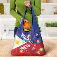 Personalised Philippines Billiards Grocery Bag Cue With Balls Flag Style - Wonder Print Shop