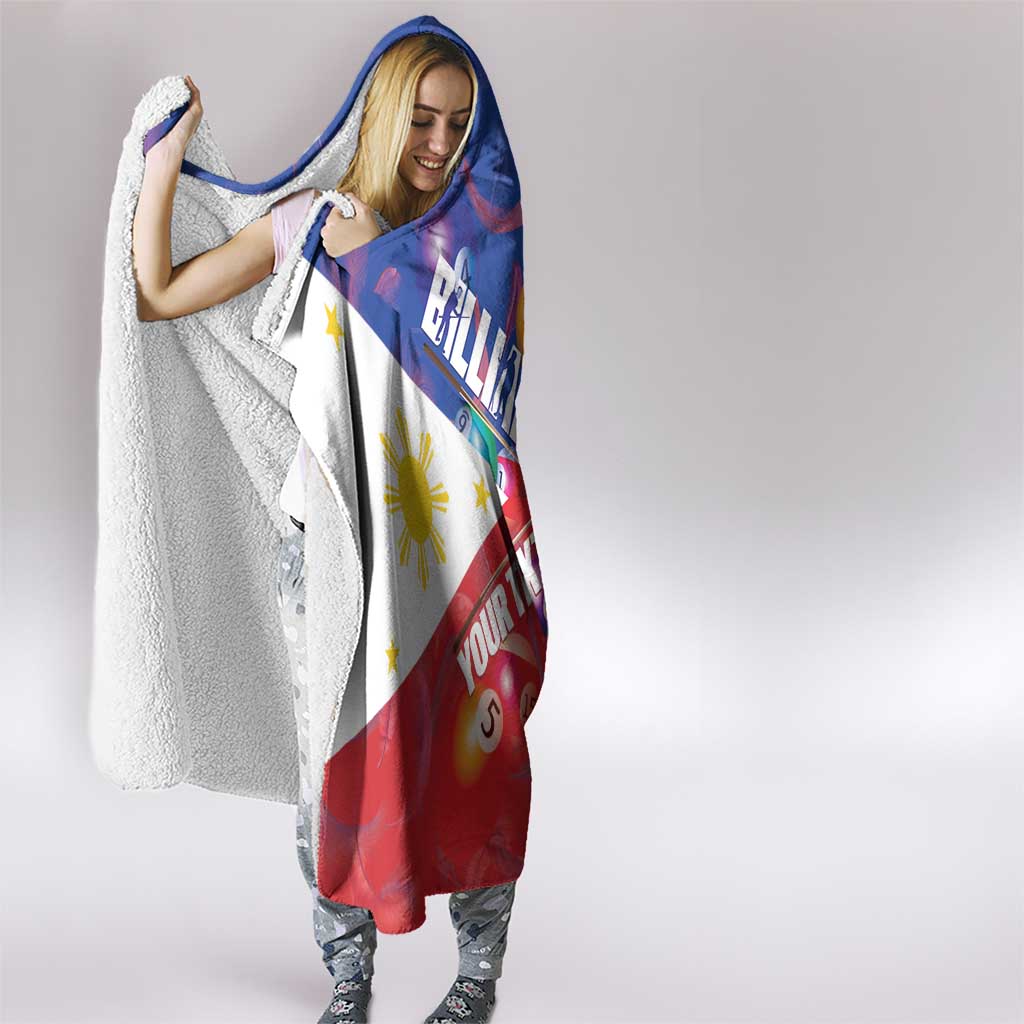 Personalised Philippines Billiards Hooded Blanket Cue With Balls Flag Style - Wonder Print Shop