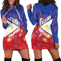 Personalised Philippines Billiards Hoodie Dress Cue With Balls Flag Style - Wonder Print Shop