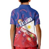 Personalised Philippines Billiards Kid Polo Shirt Cue With Balls Flag Style - Wonder Print Shop