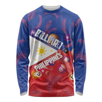Personalised Philippines Billiards Long Sleeve Shirt Cue With Balls Flag Style - Wonder Print Shop