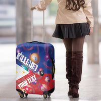 Personalised Philippines Billiards Luggage Cover Cue With Balls Flag Style - Wonder Print Shop