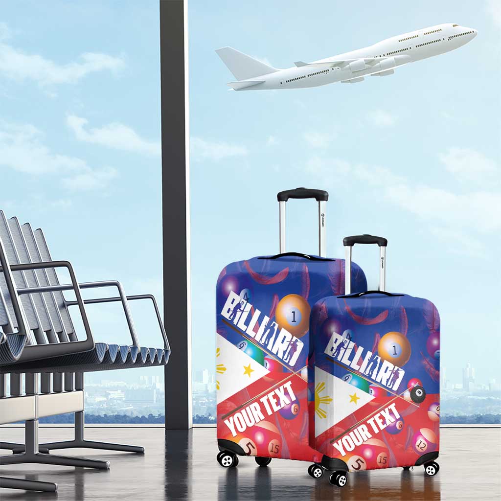 Personalised Philippines Billiards Luggage Cover Cue With Balls Flag Style - Wonder Print Shop