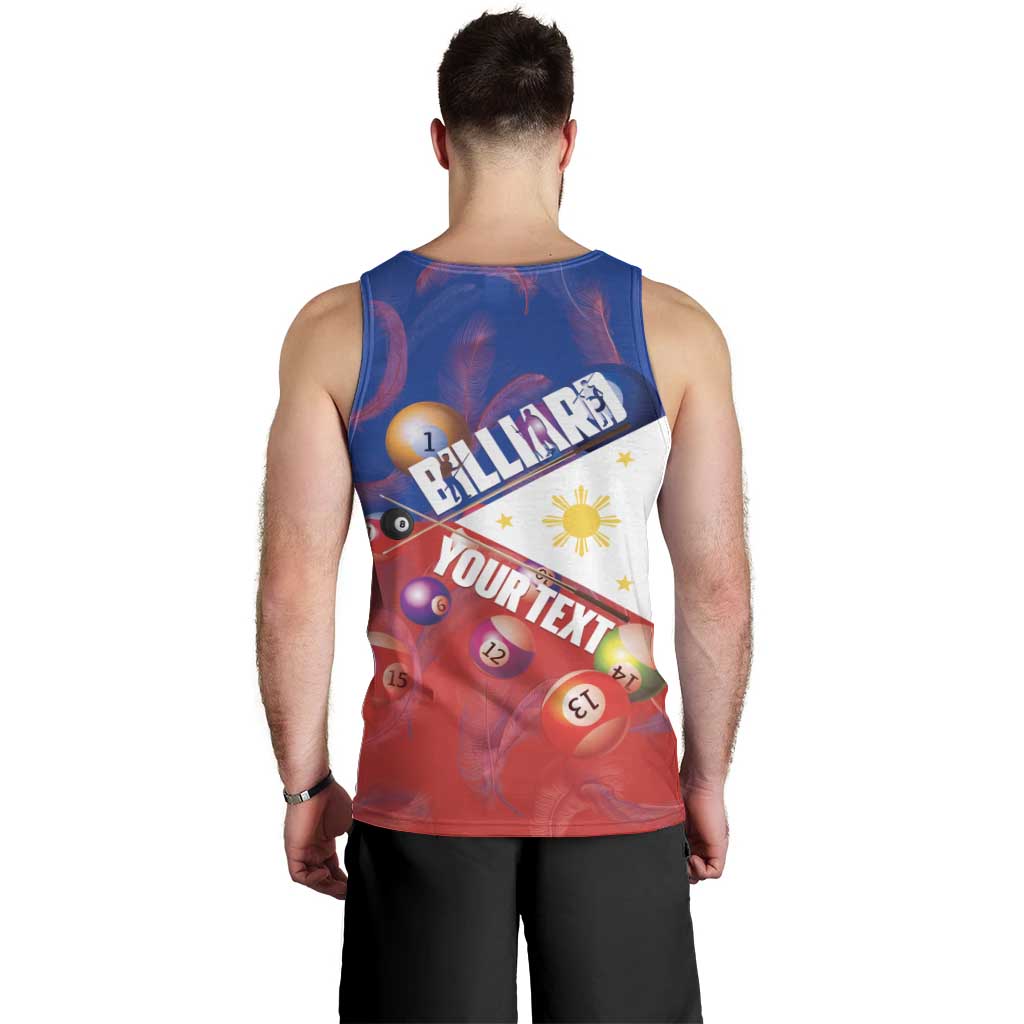 Personalised Philippines Billiards Men Tank Top Cue With Balls Flag Style - Wonder Print Shop
