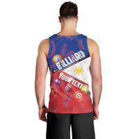 Personalised Philippines Billiards Men Tank Top Cue With Balls Flag Style - Wonder Print Shop