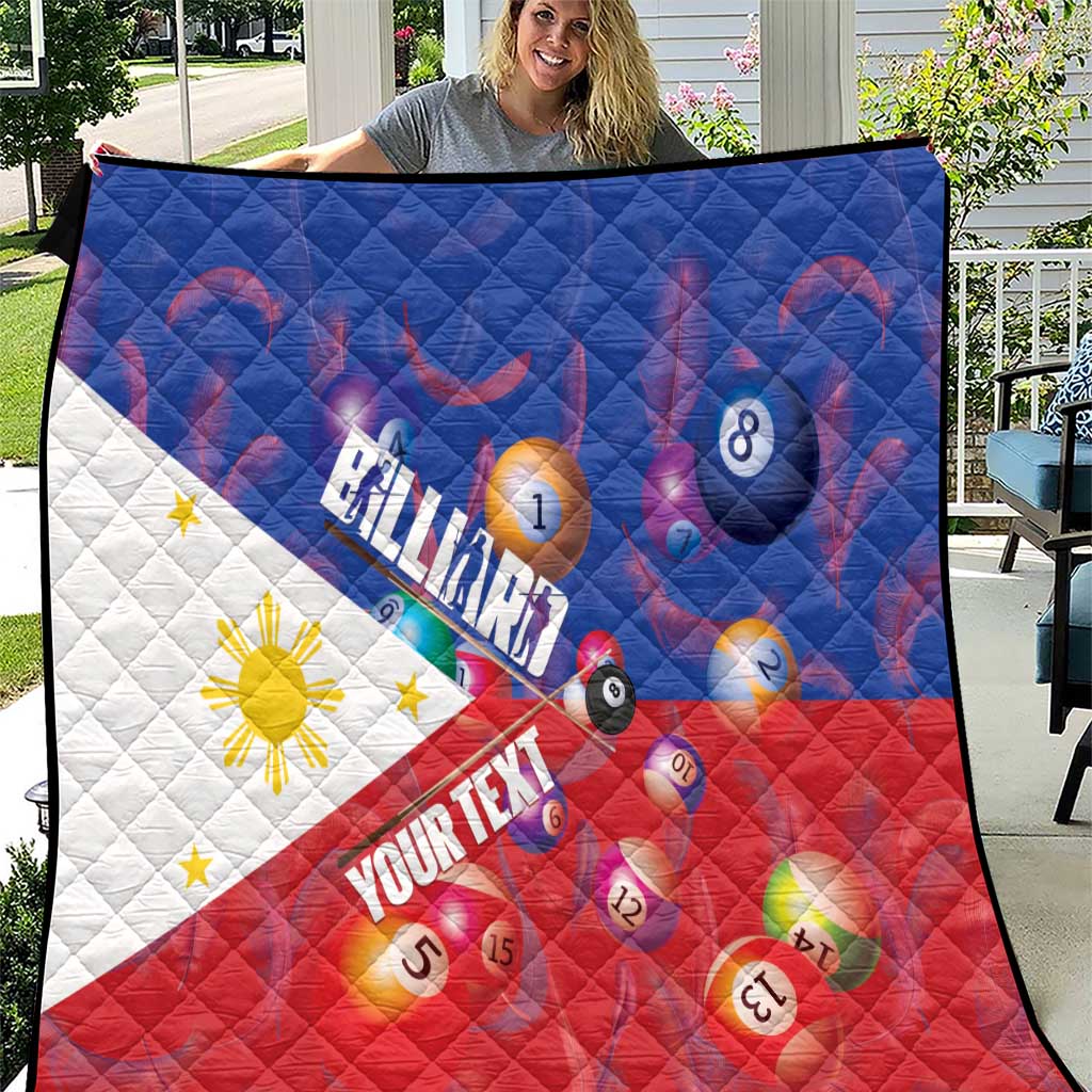 Personalised Philippines Billiards Quilt Cue With Balls Flag Style - Wonder Print Shop