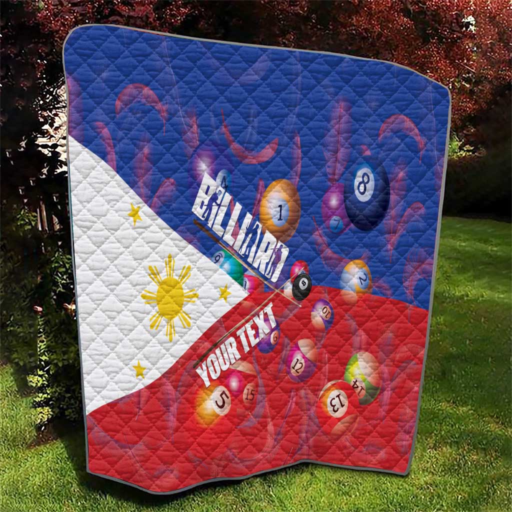 Personalised Philippines Billiards Quilt Cue With Balls Flag Style - Wonder Print Shop