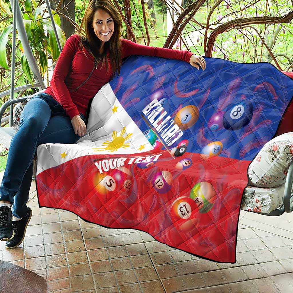 Personalised Philippines Billiards Quilt Cue With Balls Flag Style - Wonder Print Shop