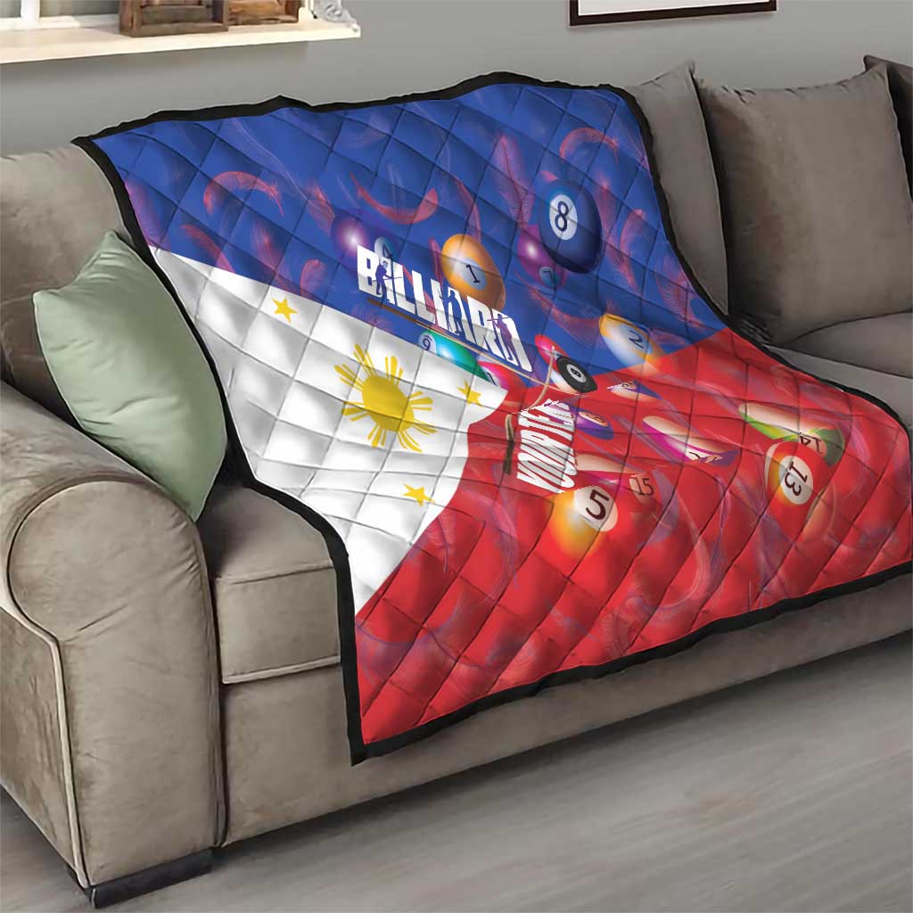 Personalised Philippines Billiards Quilt Cue With Balls Flag Style - Wonder Print Shop