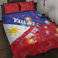 Personalised Philippines Billiards Quilt Bed Set Cue With Balls Flag Style - Wonder Print Shop