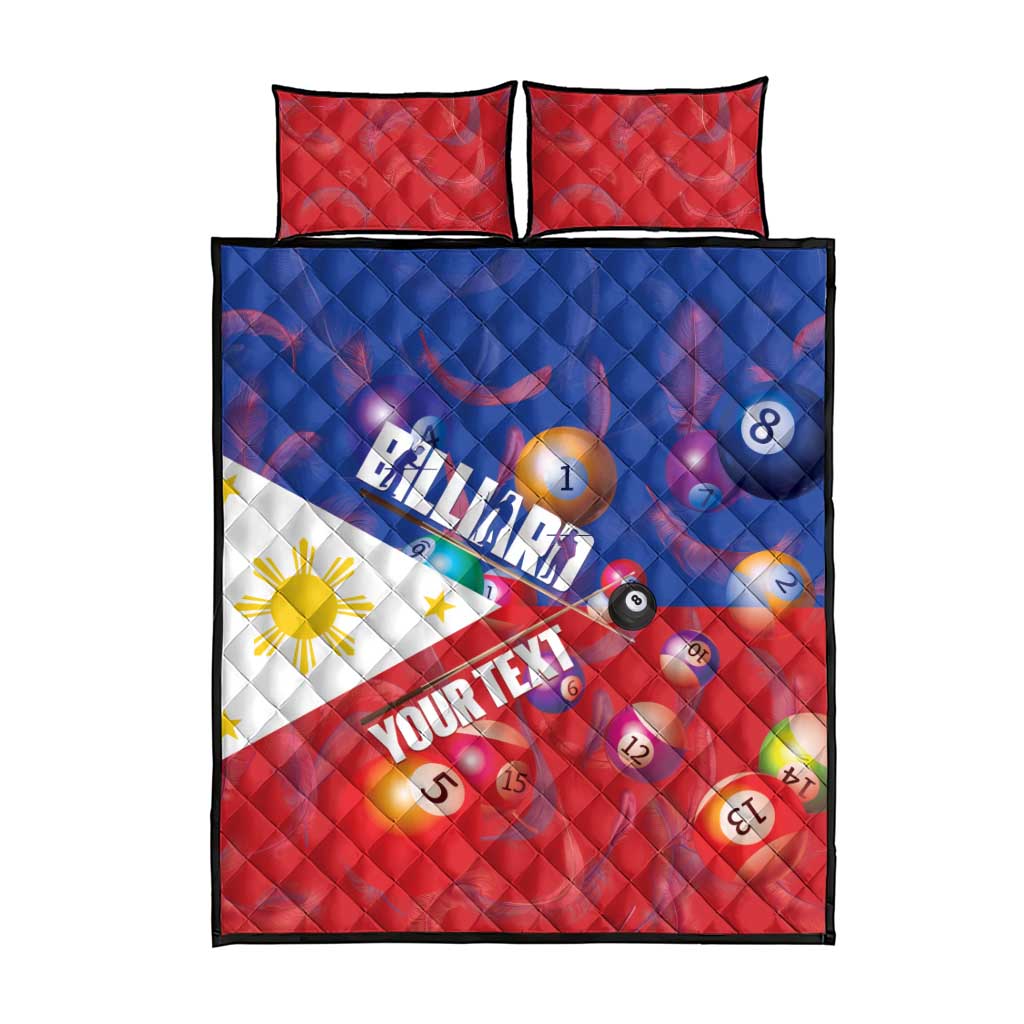 Personalised Philippines Billiards Quilt Bed Set Cue With Balls Flag Style - Wonder Print Shop