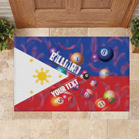 Personalised Philippines Billiards Rubber Doormat Cue With Balls Flag Style - Wonder Print Shop
