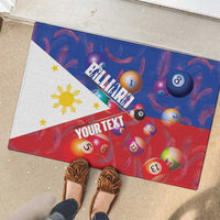 Personalised Philippines Billiards Rubber Doormat Cue With Balls Flag Style - Wonder Print Shop