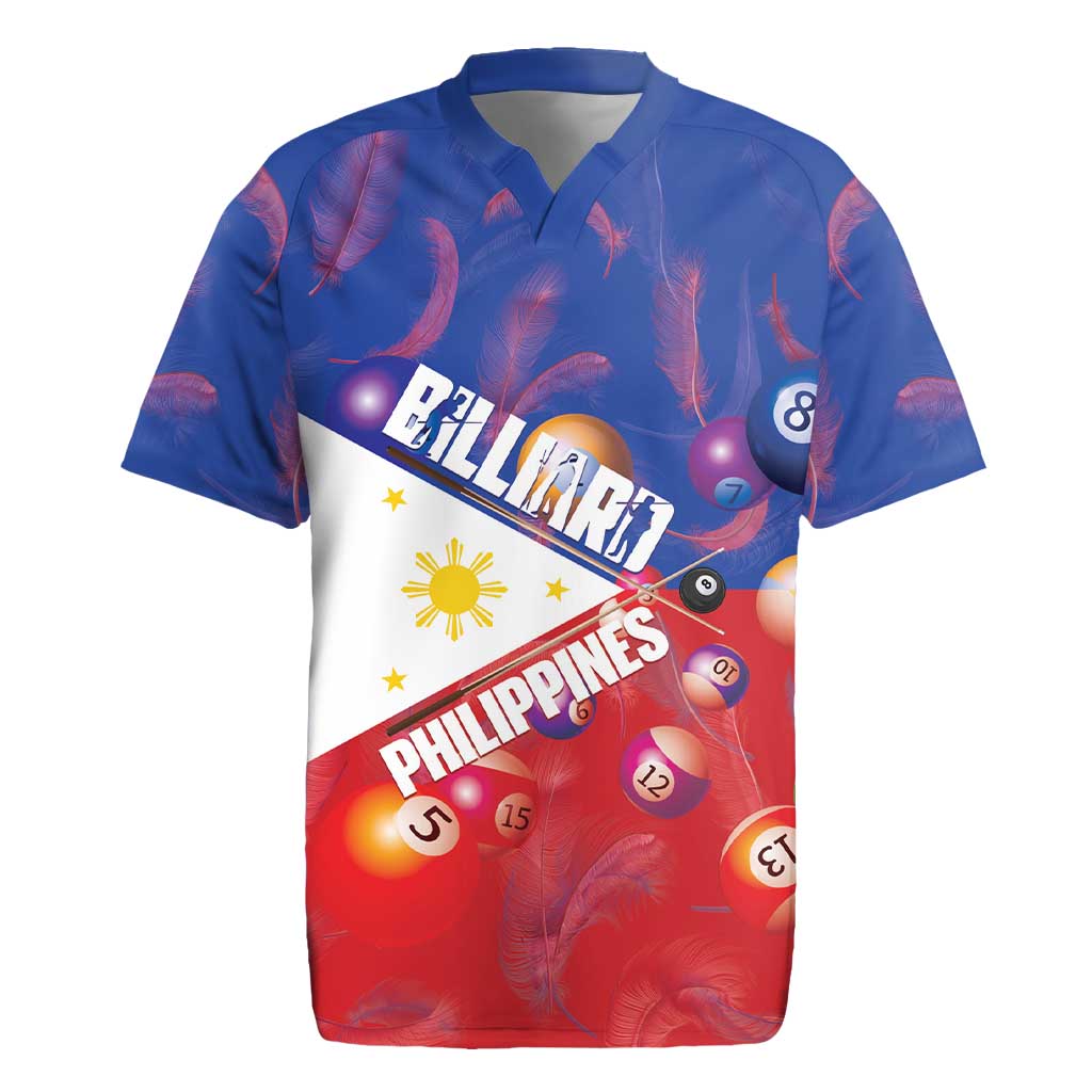 Personalised Philippines Billiards Rugby Jersey Cue With Balls Flag Style - Wonder Print Shop