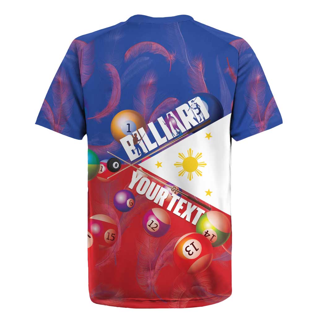 Personalised Philippines Billiards Rugby Jersey Cue With Balls Flag Style - Wonder Print Shop
