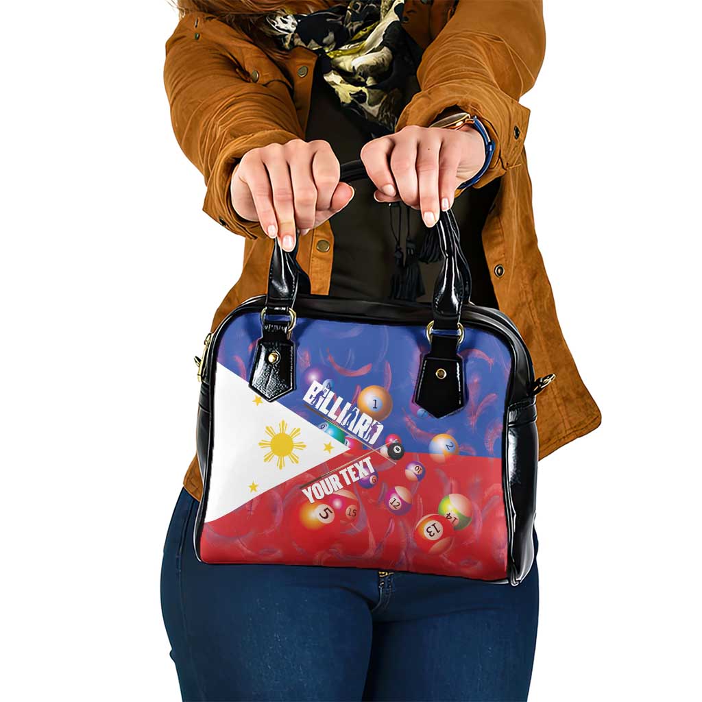 Personalised Philippines Billiards Shoulder Handbag Cue With Balls Flag Style - Wonder Print Shop
