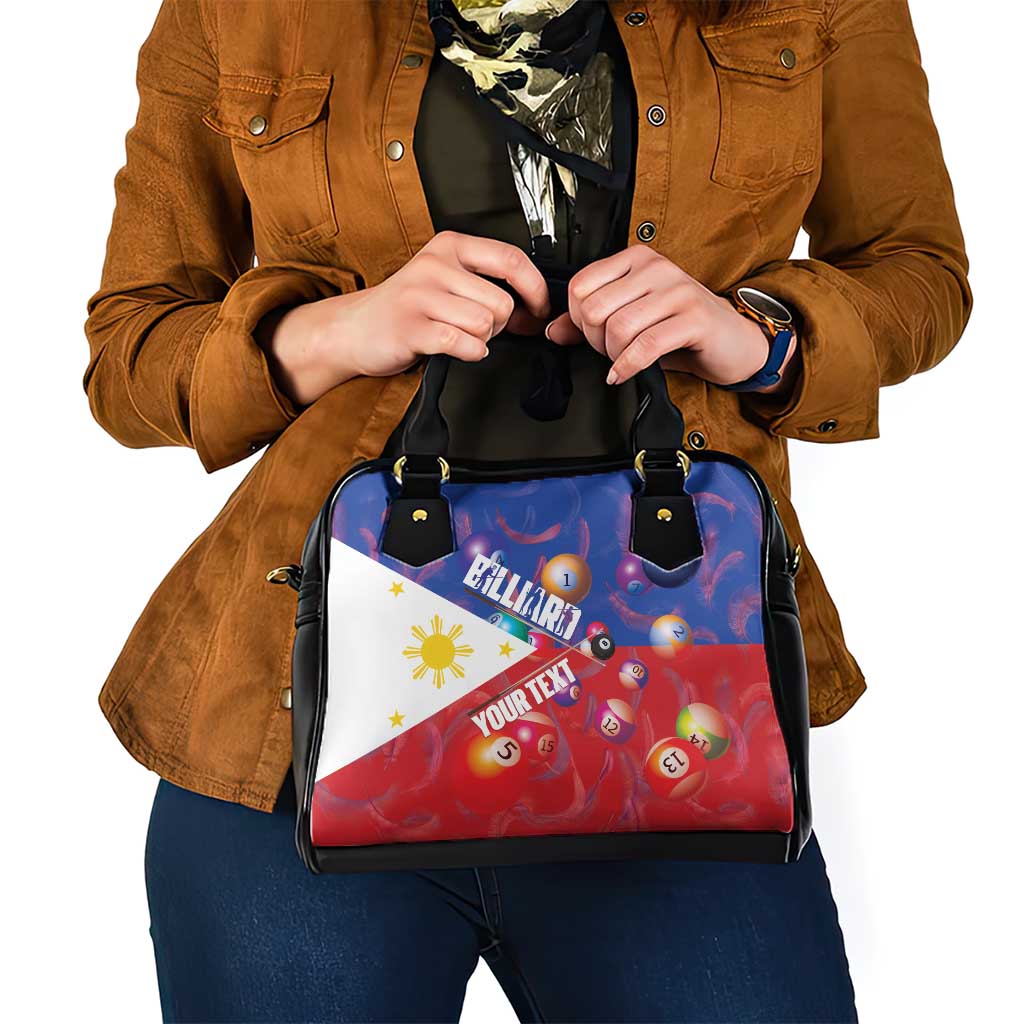 Personalised Philippines Billiards Shoulder Handbag Cue With Balls Flag Style - Wonder Print Shop