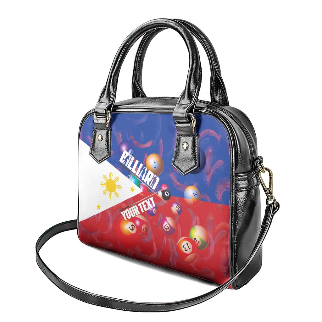 Personalised Philippines Billiards Shoulder Handbag Cue With Balls Flag Style - Wonder Print Shop