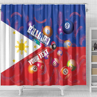 Personalised Philippines Billiards Shower Curtain Cue With Balls Flag Style - Wonder Print Shop