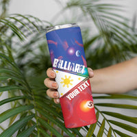 Personalised Philippines Billiards Skinny Tumbler Cue With Balls Flag Style - Wonder Print Shop