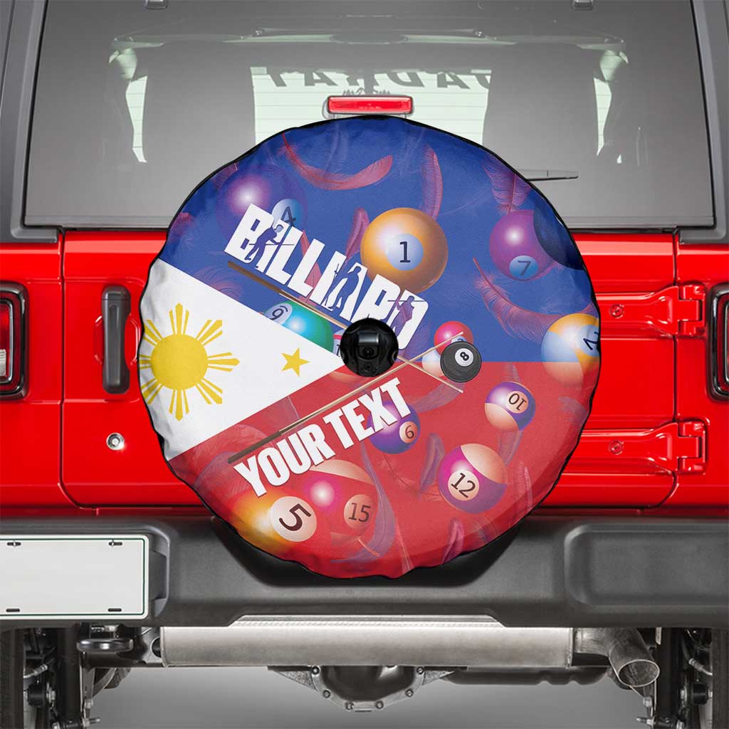 Personalised Philippines Billiards Spare Tire Cover Cue With Balls Flag Style - Wonder Print Shop