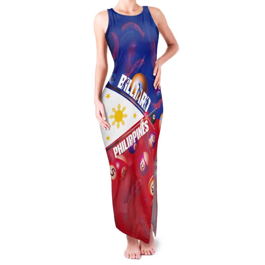 Personalised Philippines Billiards Tank Maxi Dress Cue With Balls Flag Style - Wonder Print Shop