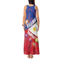 Personalised Philippines Billiards Tank Maxi Dress Cue With Balls Flag Style - Wonder Print Shop
