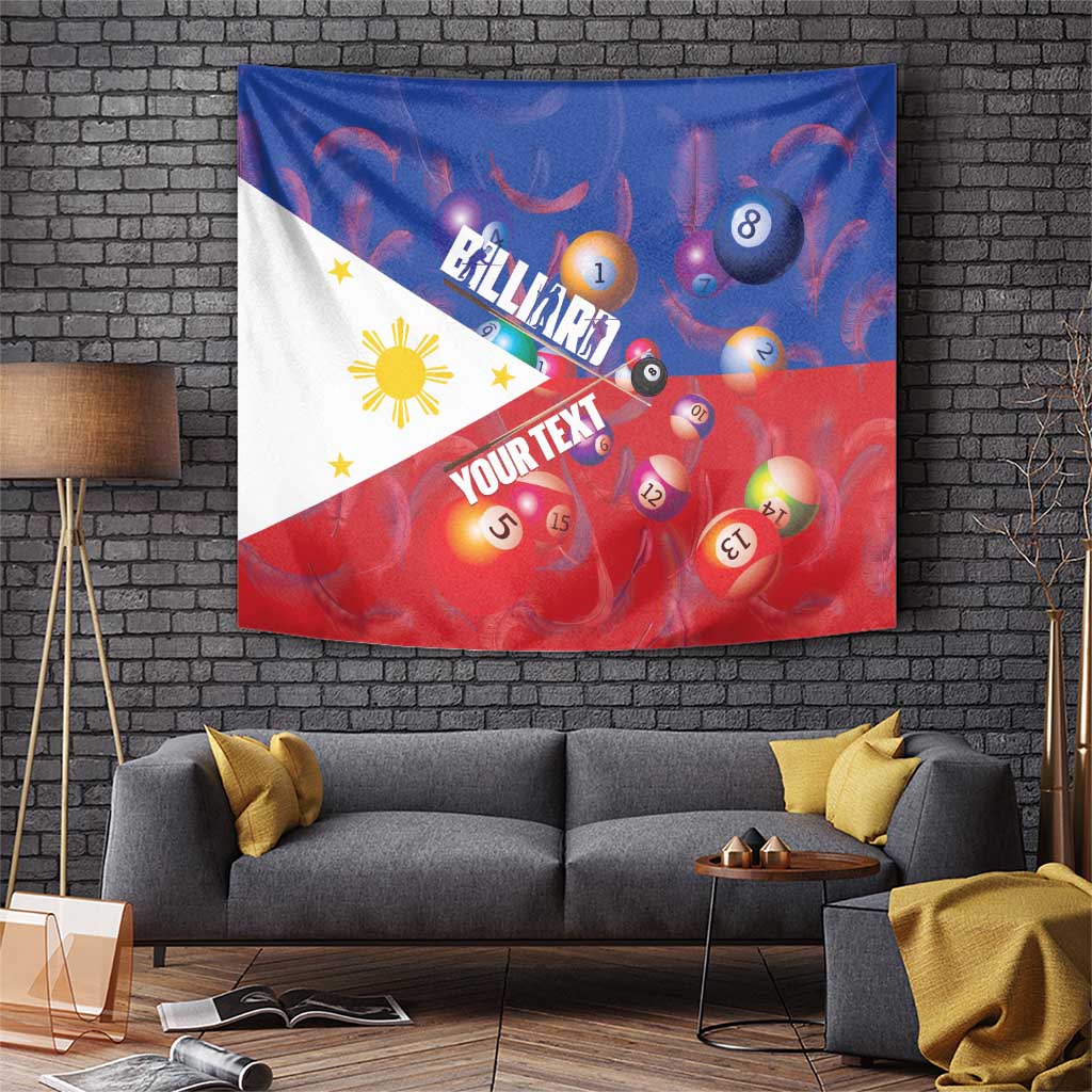 Personalised Philippines Billiards Tapestry Cue With Balls Flag Style - Wonder Print Shop