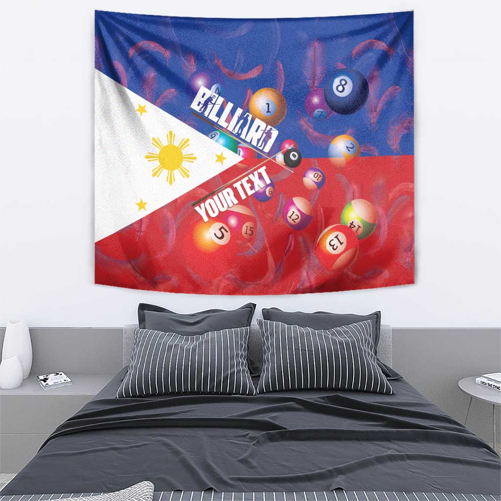 Personalised Philippines Billiards Tapestry Cue With Balls Flag Style - Wonder Print Shop