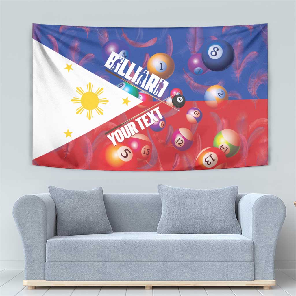 Personalised Philippines Billiards Tapestry Cue With Balls Flag Style - Wonder Print Shop