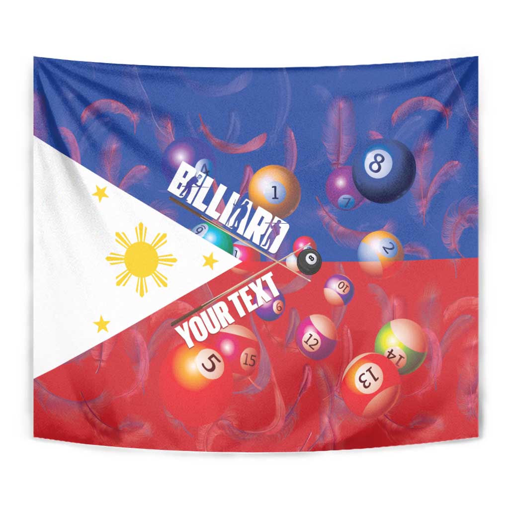 Personalised Philippines Billiards Tapestry Cue With Balls Flag Style - Wonder Print Shop