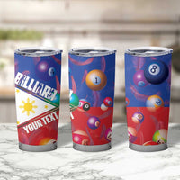 Personalised Philippines Billiards Tumbler Cup Cue With Balls Flag Style - Wonder Print Shop