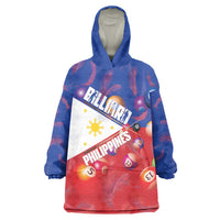 Personalised Philippines Billiards Wearable Blanket Hoodie Cue With Balls Flag Style - Wonder Print Shop