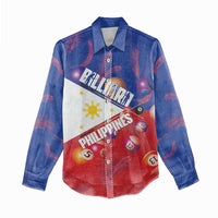 Personalised Philippines Billiards Women Casual Shirt Cue With Balls Flag Style - Wonder Print Shop