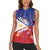 Personalised Philippines Billiards Women Sleeveless Polo Shirt Cue With Balls Flag Style - Wonder Print Shop