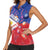 Personalised Philippines Billiards Women Sleeveless Polo Shirt Cue With Balls Flag Style - Wonder Print Shop