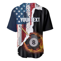 Personalized United States Billiards Baseball Jersey Eagle On Fire 8 Ball - Wonder Print Shop