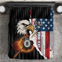 Personalized United States Billiards Bedding Set Eagle On Fire 8 Ball - Wonder Print Shop