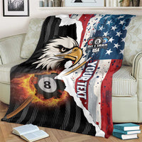 Personalized United States Billiards Blanket Eagle On Fire 8 Ball - Wonder Print Shop