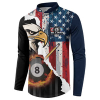 Personalized United States Billiards Button Sweatshirt Eagle On Fire 8 Ball - Wonder Print Shop