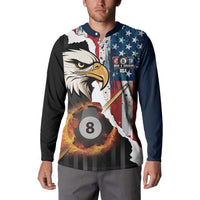 Personalized United States Billiards Button Sweatshirt Eagle On Fire 8 Ball - Wonder Print Shop