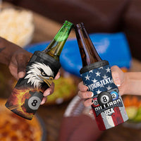 Personalized United States Billiards 4 in 1 Can Cooler Tumbler Eagle On Fire 8 Ball - Wonder Print Shop