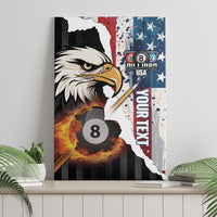 Personalized United States Billiards Canvas Wall Art Eagle On Fire 8 Ball - Wonder Print Shop