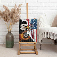 Personalized United States Billiards Canvas Wall Art Eagle On Fire 8 Ball - Wonder Print Shop