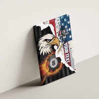 Personalized United States Billiards Canvas Wall Art Eagle On Fire 8 Ball - Wonder Print Shop