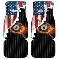 Personalized United States Billiards Car Mats Eagle On Fire 8 Ball - Wonder Print Shop