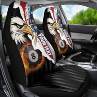 Personalized United States Billiards Car Seat Cover Eagle On Fire 8 Ball - Wonder Print Shop